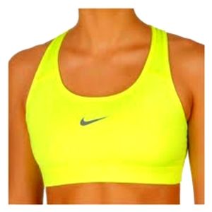 Neon yellow Nike sports bra